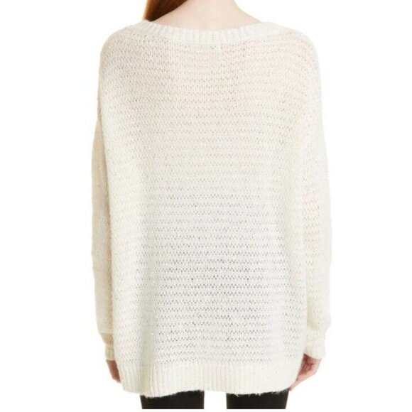 Cashmere Wool Sweater Womens XXS Oversized Alpaca Sequin Nordstrom Signature New - Picture 3 of 12